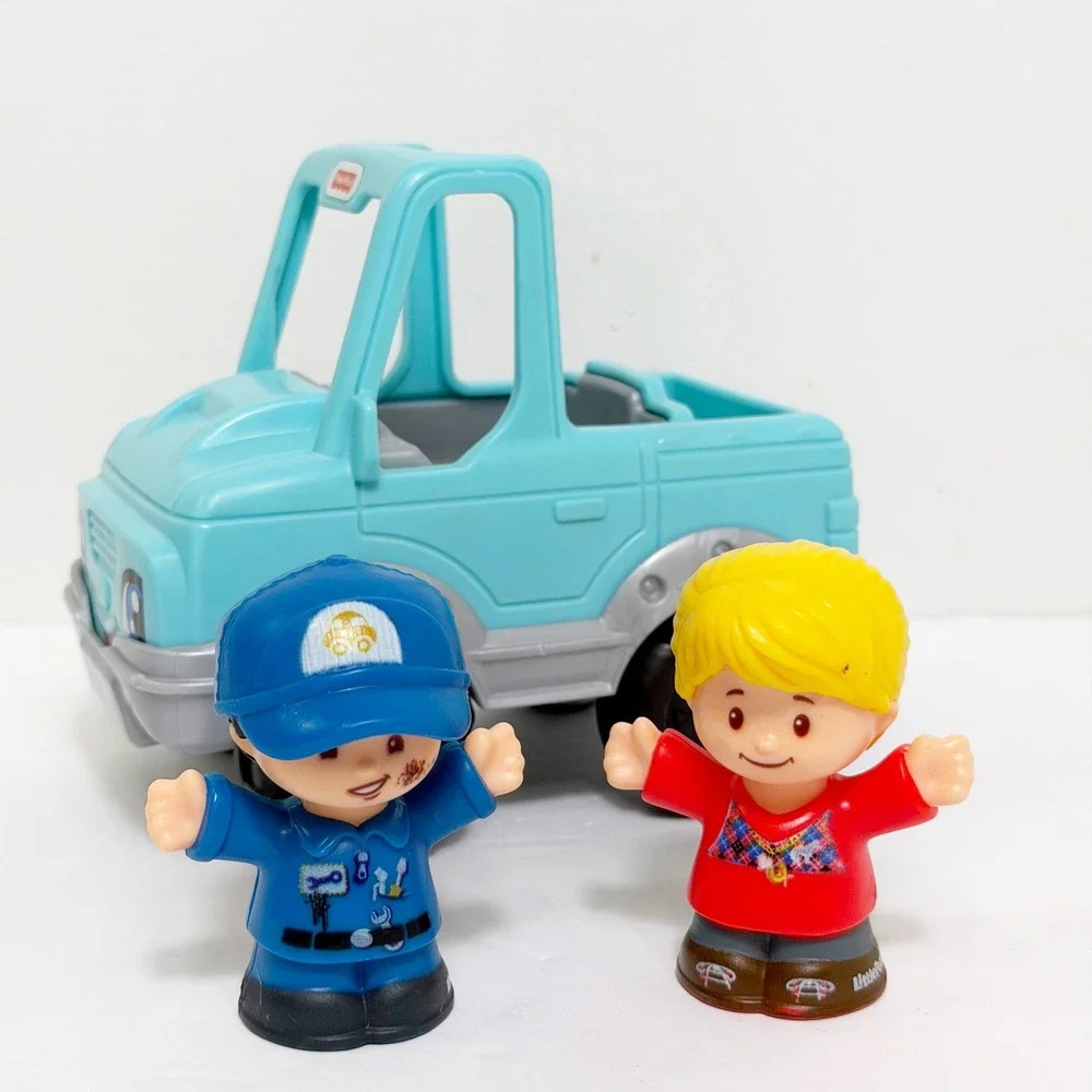 Fisher-Price Little People Help A Friends Blue Pickup Truck Mechanic Boy
